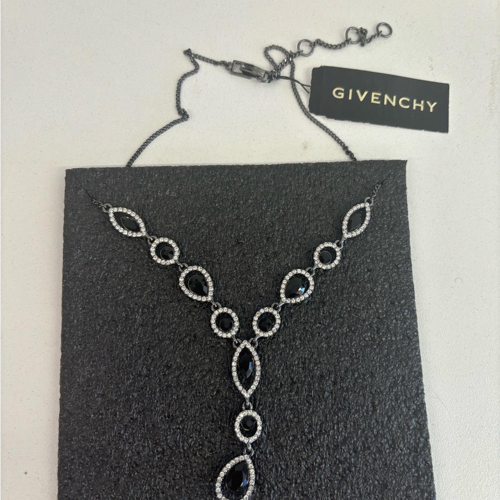 Givenchy Black and Silver Necklace